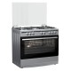 Thermogatz TGS 7301 IX . 04.401.095 Κουζίνα Ηλεκτρική 95lt με Εστίες Αερίου 90cm